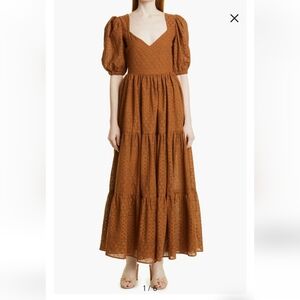 Mille Maja tiered cotton maxi dress sz L EUC